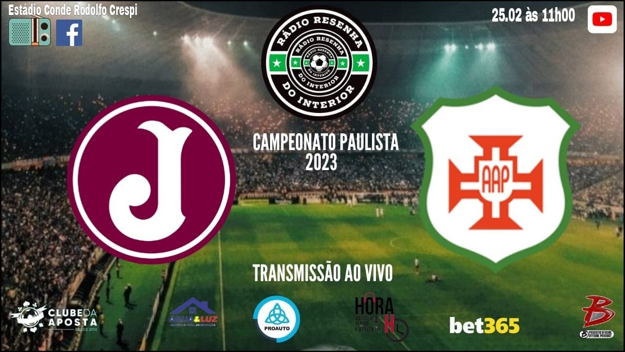 JUVENTUS X PORTUGUESA SANTISTA ao vivo Campeonato Paulista #juventus # ...