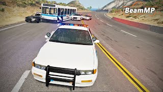 Multiplayer Police Chases in BeamNG! | BeamMP