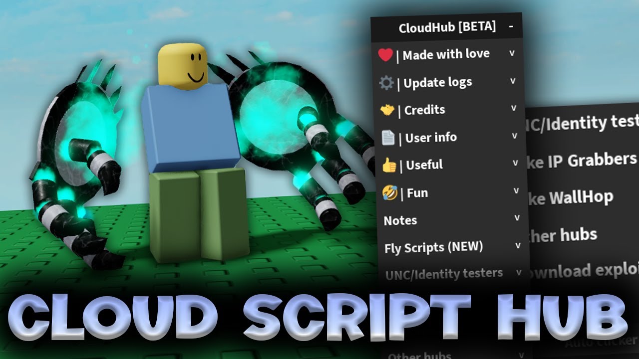 Графический интерфейс скрипта Cloud Hub FE — эксплуатация ROBLOX