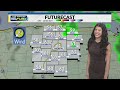 Scattered showers clearing this afternoon