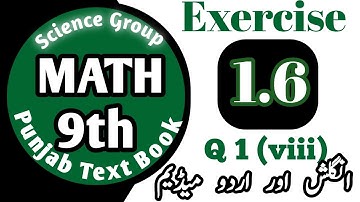 class 9 maths chapter 1 exercise 1.6 question 1 part 8