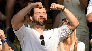 See Alexis Ohanian's Hilarious Faces While Cheering on Serena Williams at Wimbledon!