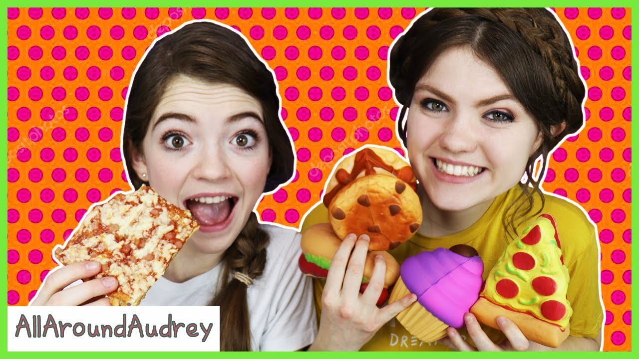 SQUISHIES VS REAL FOOD SWITCH UP CHALLENGE! / AllAroundAudrey