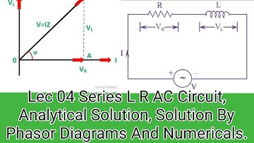 Lec 04 Series L R AC Circuit, Analytical Solution, Solution By Phasor Diagrams And Numericals.