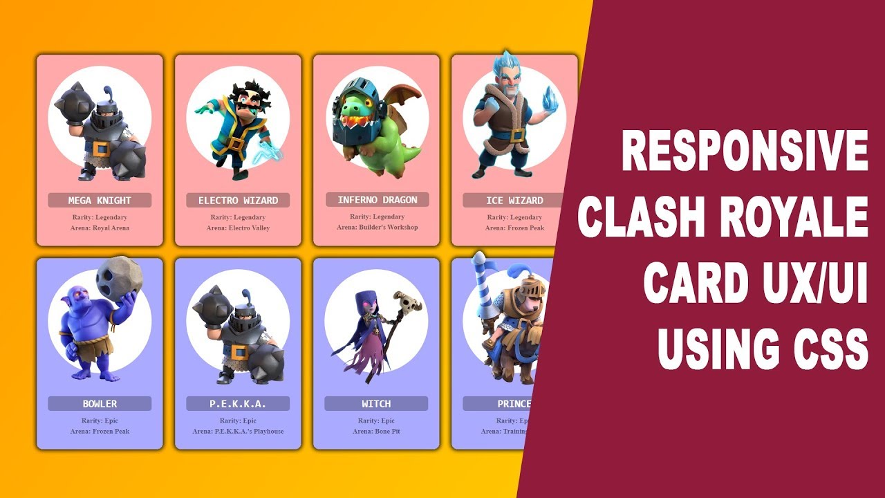 Game troops heros characters card ux using css youtube