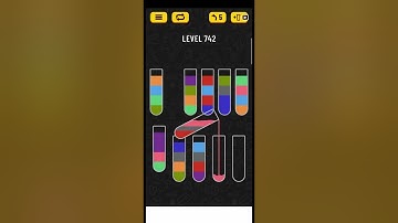 Water sort game level 740 and to level 744