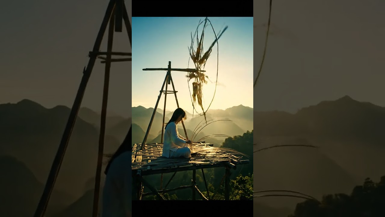 She Built a Bamboo House on a High Cliff 😱 | The Most Dangerous Handmade Build Ever!  