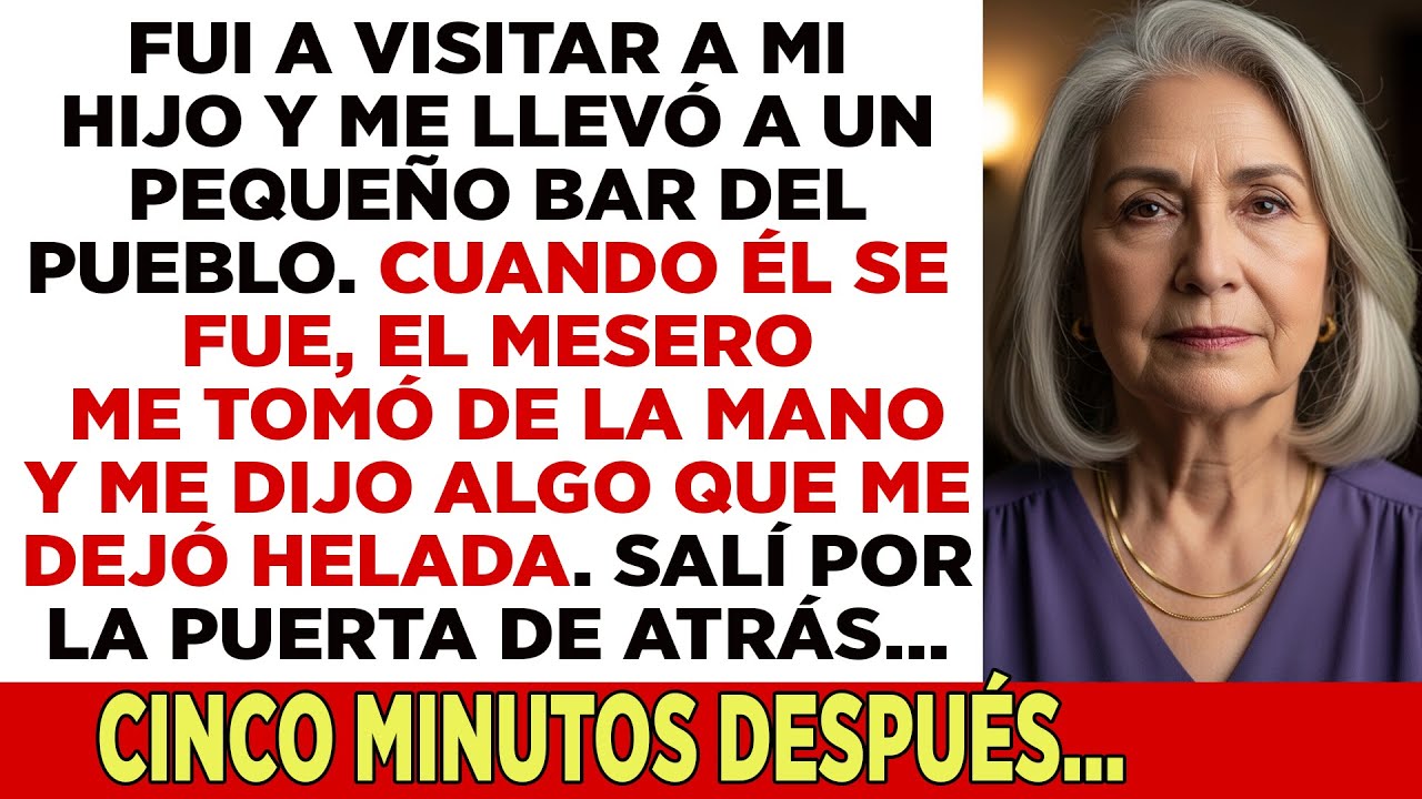 Fui a visitar a mi hijo. Cinco minutos después, el mesero me dijo algo que me heló la sangre...