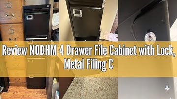 Review NODHM 4 Drawer File Cabinet with Lock, Metal Filing Cabinets, Vertical Small Filing Cabinet S