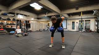Alternating kettlebell bent over row with isometric hold