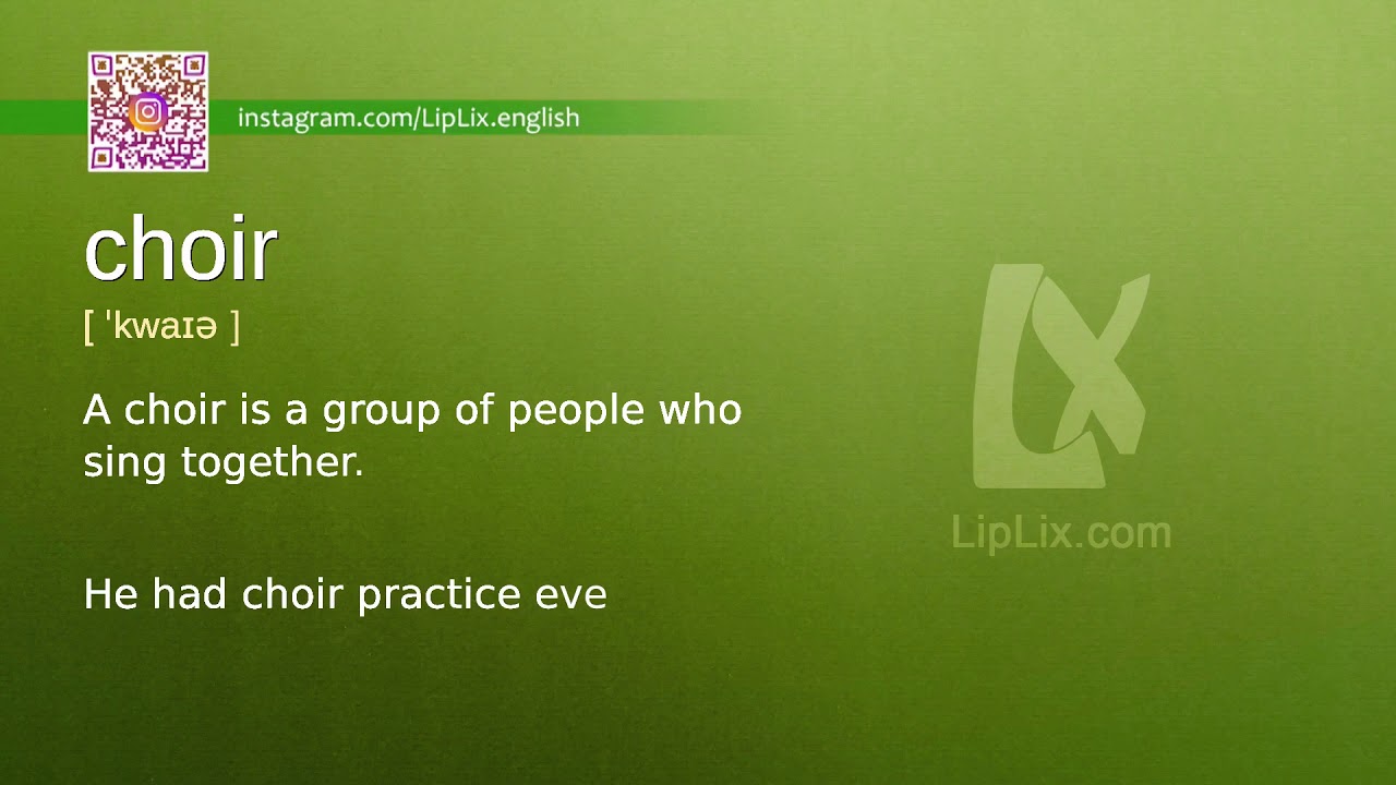 Choir B2 level english vocabulary lesson, YouTube