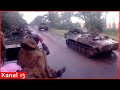 Footage of Ukrainian army going to the frontline with equipment and manpower