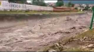 Inundacion Penjamo 22-09-13 desbordamiento rio huascato
