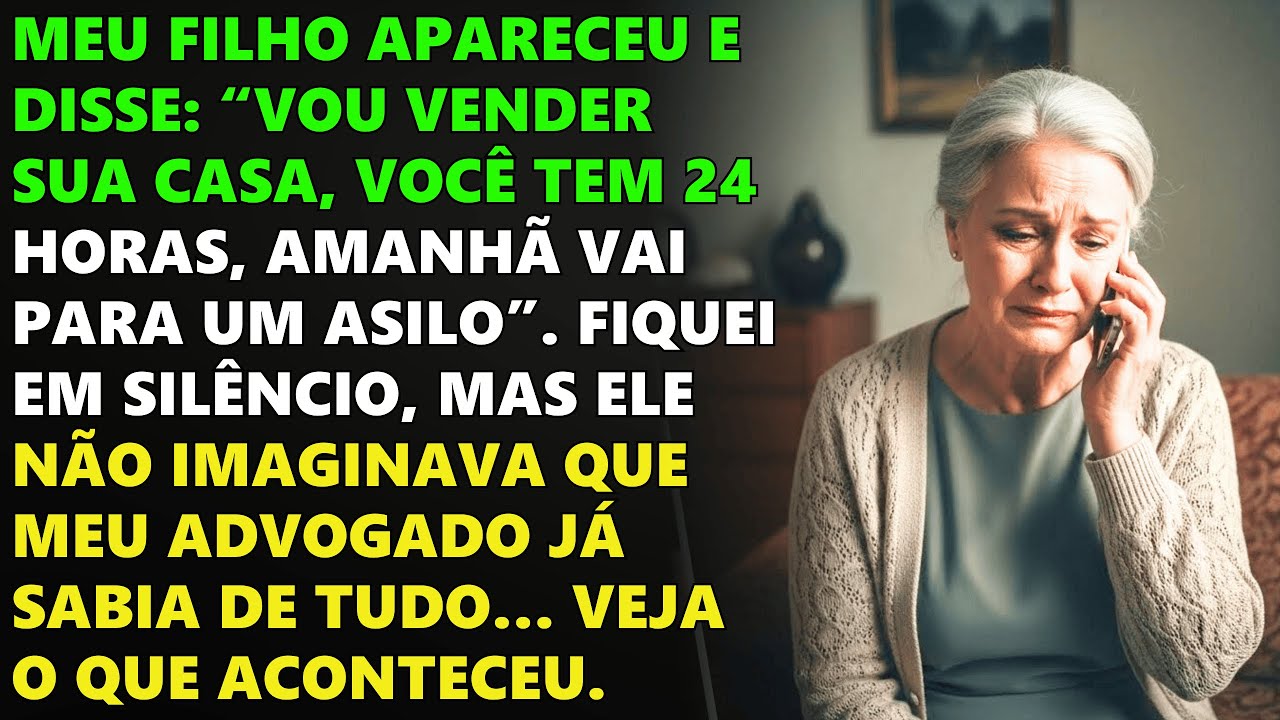 Meu filho me deu 24h: vai vender minha casa e me jogar num asilo amanhã