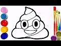 Bolalar uchun oson rasm chizish | Drawing poo emoji | how to draw a poo emoji | learn to draw