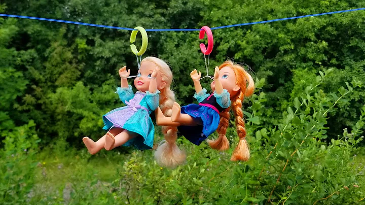 Zipline ! Elsa & Anna toddlers - Barbie - fun adventure - Lego - DayDayNews