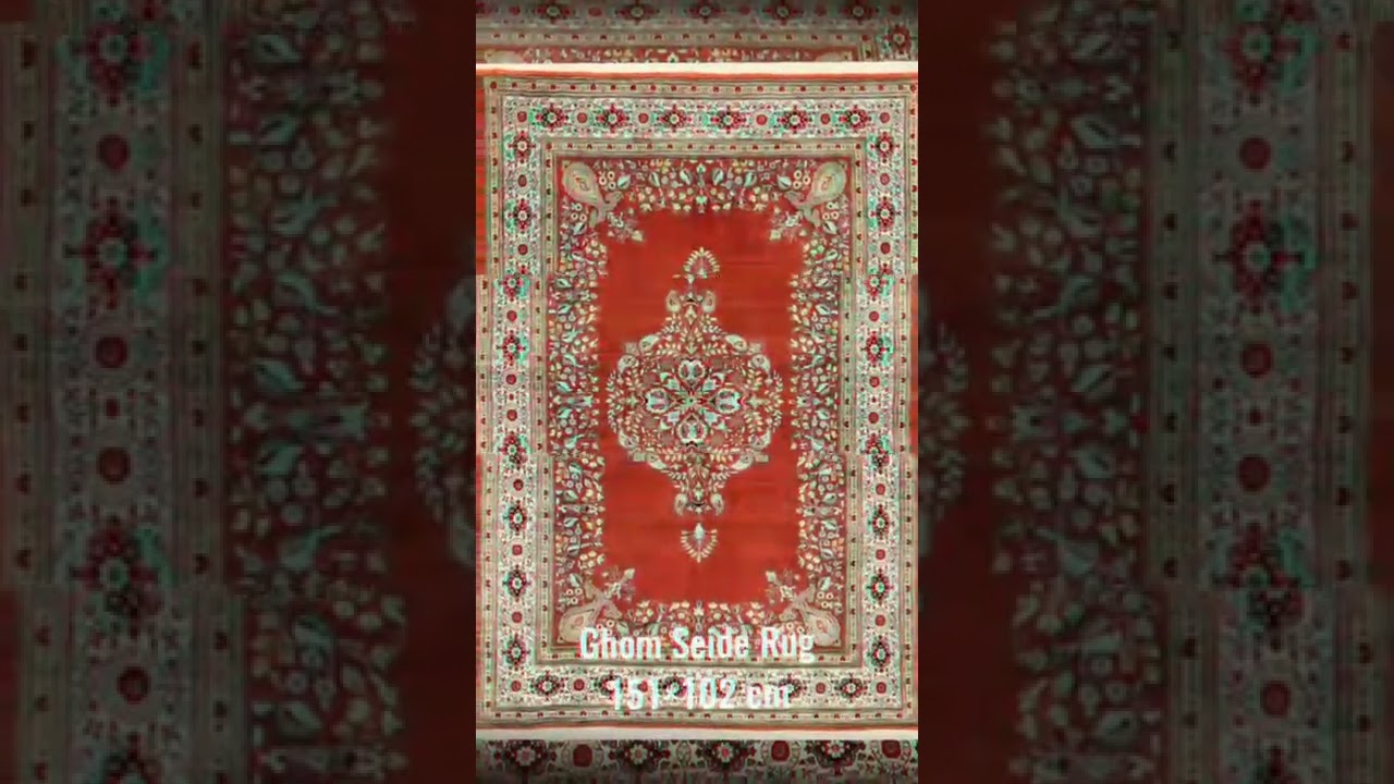 Rugeast Orientteppich Ghom Seide 151×102  Handgeknüpft Rug Tapis Alfombras