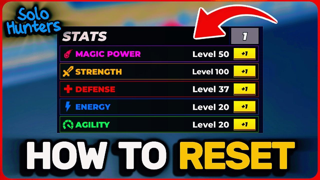 How To Reset Stats In Solo Hunters (Roblox)