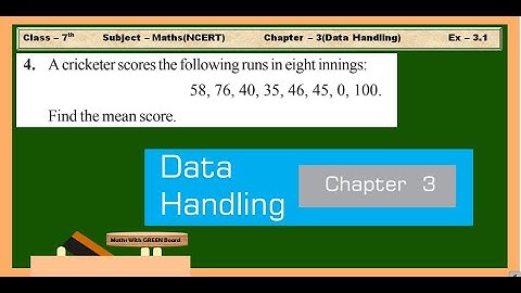 Class 7 maths chapter 3 data handling | question 4