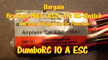DumboRC Bargain Brushed Micro ESC with RC Switch and LV-Buzzer for Cars and Planes