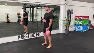 Kettlebell Single Arm Standing Bicep Curl demonstration