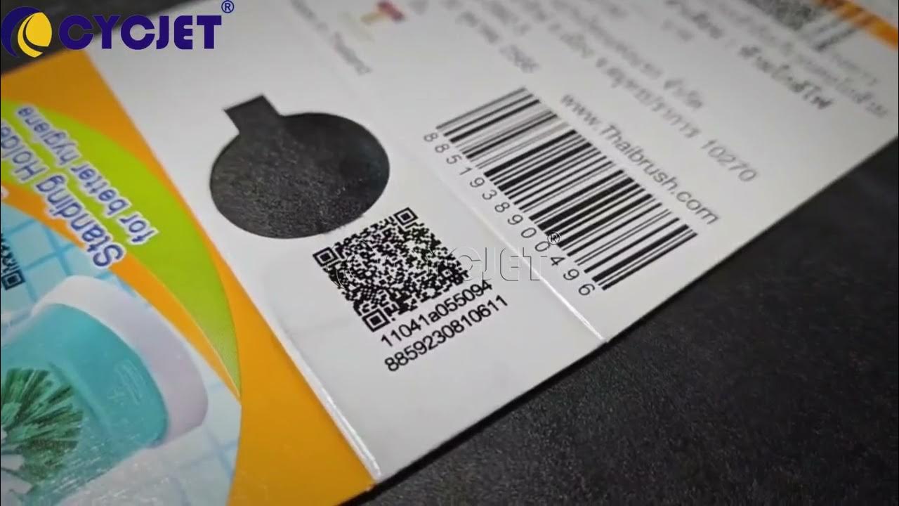 How to Print QR Code on Film Packaging Label Card by CYCJET Highresolution UV Inkjet Printer