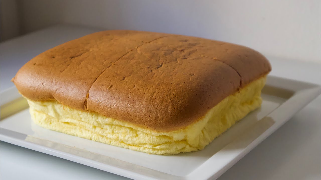 Cotton Souffle Cake Castella Cake with only 5 Main Ingredients