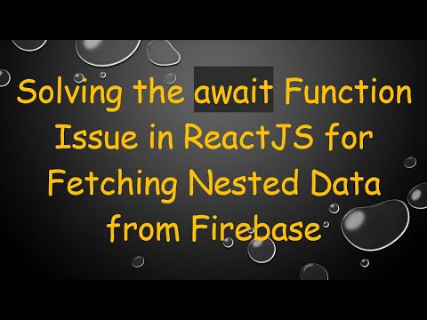 Solving the await