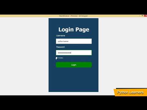 Build Responsive Loginpage using Pyqt5