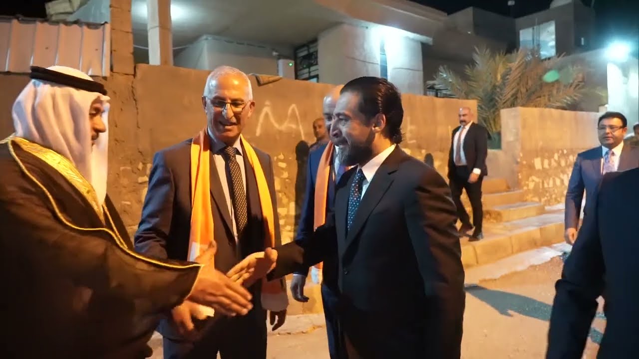 جانب من زيارة رئيس مجلس النواب محمد الحلبوسي لمضايف قضاء راوة