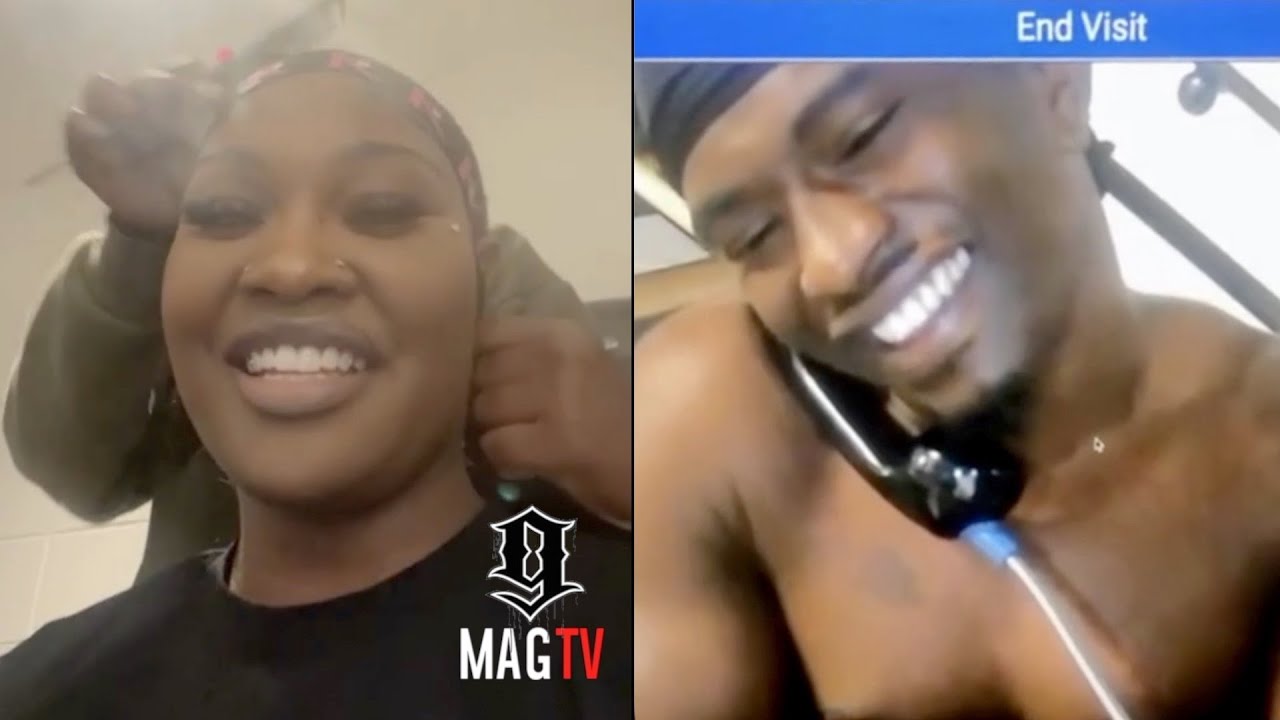 "He Call Me Everyday" Gloss Up Talks To "QC" Labelmate Bankroll Freddie On Jail Call! 😘