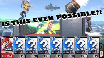 Using custom stage to win 7 level 9 CPU in Smash Ultimate