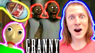 GRANNY CHAPTER 1 : EVIL NUN, BALDI, FNAF & LES SECRETS DE LA GRAND-MÈRE PSYCHOPATHE ! Délires de Max screenshot 2