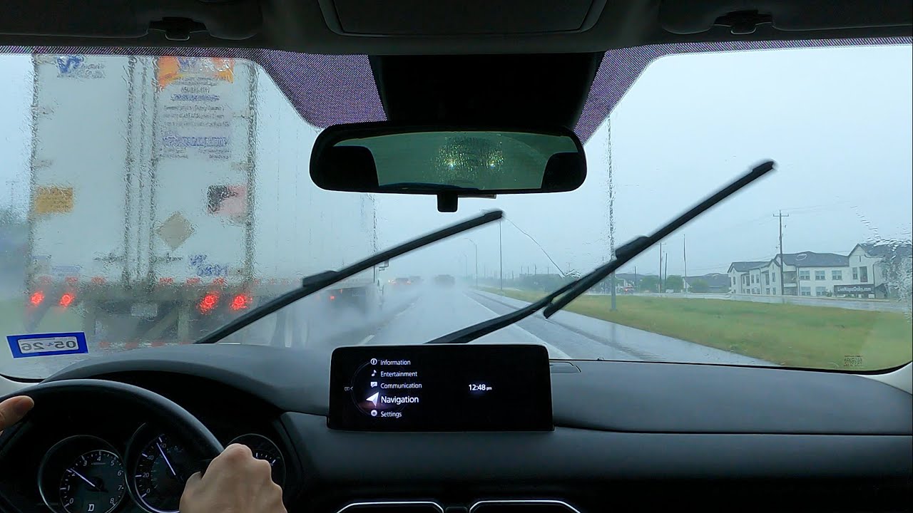 Heavy Rain Driving Sleep to a Soothing Rain Drive for Sleep Relax Study