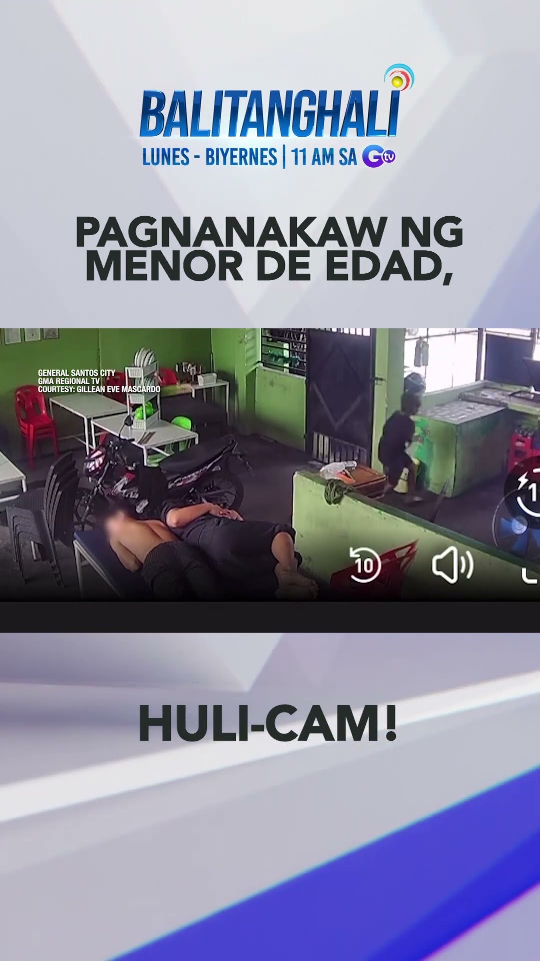 Pagnanakaw ng menor de edad sa isang kainan, nahuli-cam; cellphone, natangay #shorts | Balitanghali
