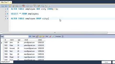SQL Tutorial   55  The ALTER TABLE Command