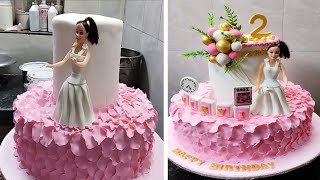 most Beautiful Girl Birthday Cake Decorating Ideas |Amazing and satisfying Birthday Girl Cake Design