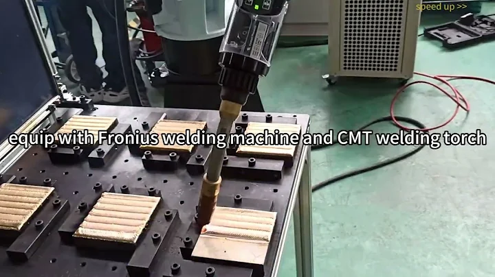 CMT welding technology application--Aluminium bronze robotic welding with Fronius welder