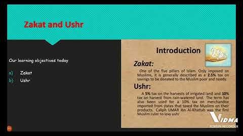 Zakat and Ushr (part 1)