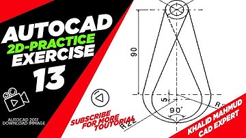 AutoCAD 2D Practice Drawing/Exercise-13/Basic & Advance Tutorial