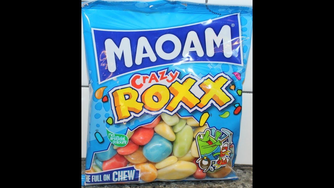 MAOAM Crazy ROXX Fruit & Cola Flavour Chewy Sweets Review - YouTube