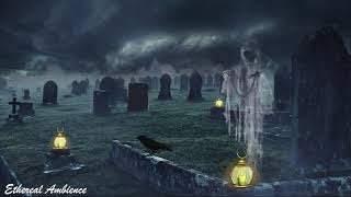 ASMR Ambience Halloween, Spooky Night at the Cemetery, crow and digging sounds, ghost a fun night 👻👻