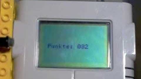 Lego NXT Basketballautomat Mindstorms text on screen