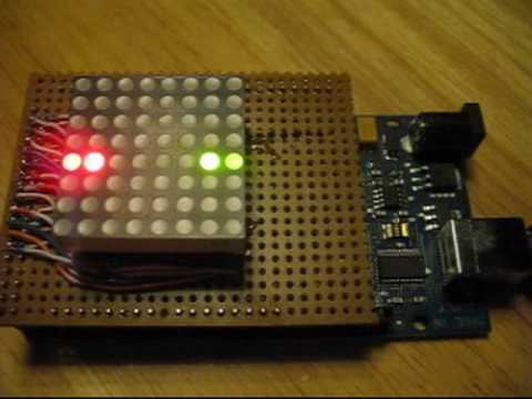 8x8 LED Matrix Mega Arduino - YouTube