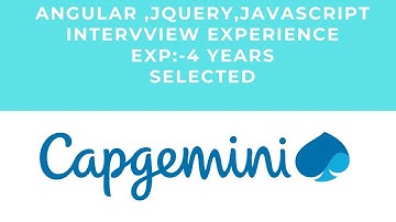 Selected|Capgemini Angular interview experience |angular interview for 4 years experience #angular