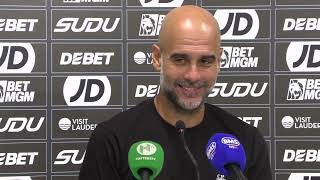 Thumbnail for 'RICO LEWIS TOLD ME HE WILL STAY!' 💙 | Pep Guardiola Press Conference Embargo | Wolves 0-4 Man City