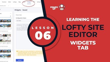 Lesson 06: Learning the Lofty Site Editor Widgets Tab | Agent Power Up