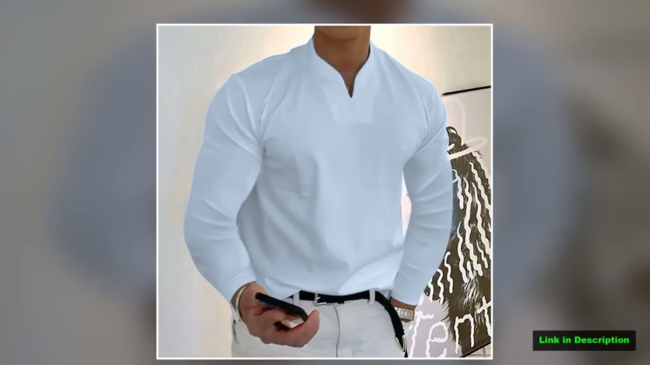 New Style Korean Version Student Clothing Trendy Men Spring Spring Winter Casual V Neck Solid Long