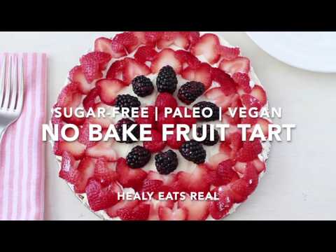No Bake Fruit Tart Recipe (Vegan, Gluten Free, Sugar Free, Paleo)