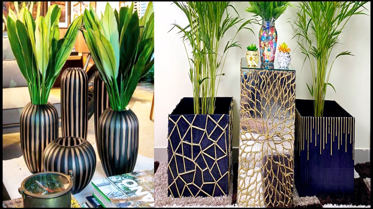HOW TO TURN CARDBOARD BOX INTO LUXURY PLANTERS CRAFTING FASHION